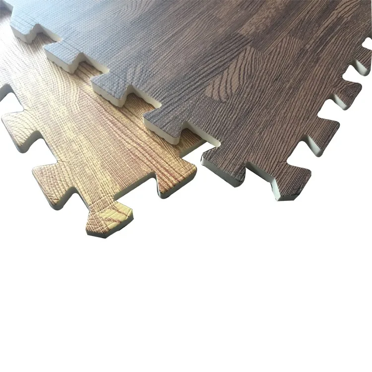 LINYIQUEEN 60*60CM Wood Grain Floor Mat High Quality Soft Non-toxic  EVA Foam Interlooking Puzzle Mat