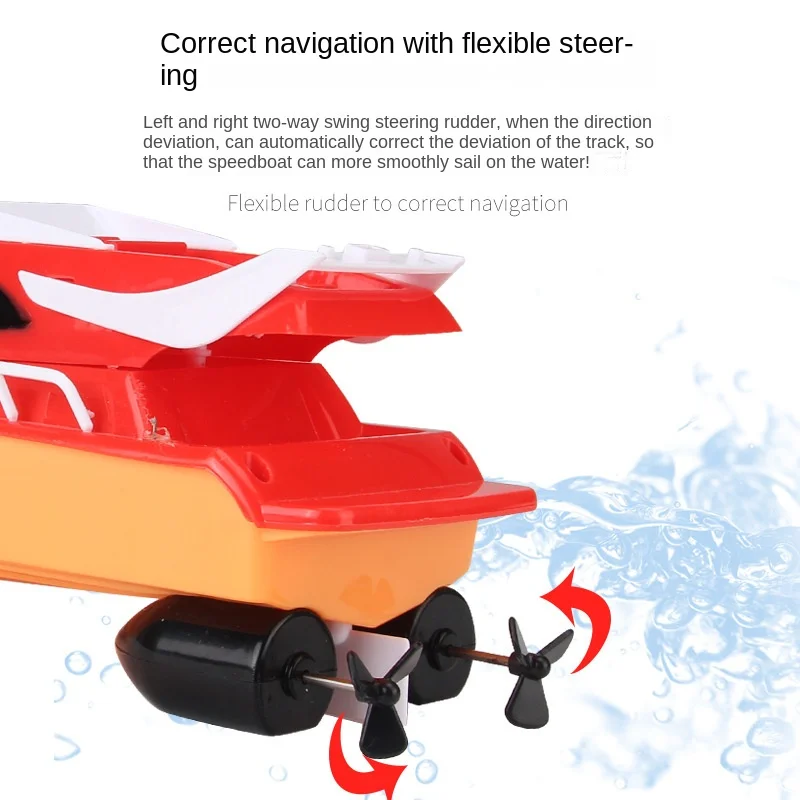 Remote-Control Ship Speedboat Long-Lasting Endurance High-Speed Rowing Toy Speedboat