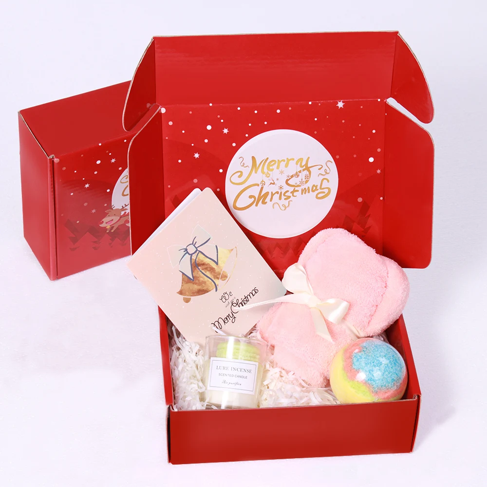 
B006 3 In 1 Xmas Festival Present Wholesale Creative Custom Gift Bath Christmas Set For Women 