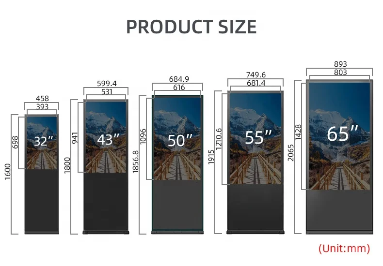 Factory Oem Standing Lcd Digital Signage Wifi Lcd Digital Signage Advertising Indoor Digital Signage Digital Kiosk