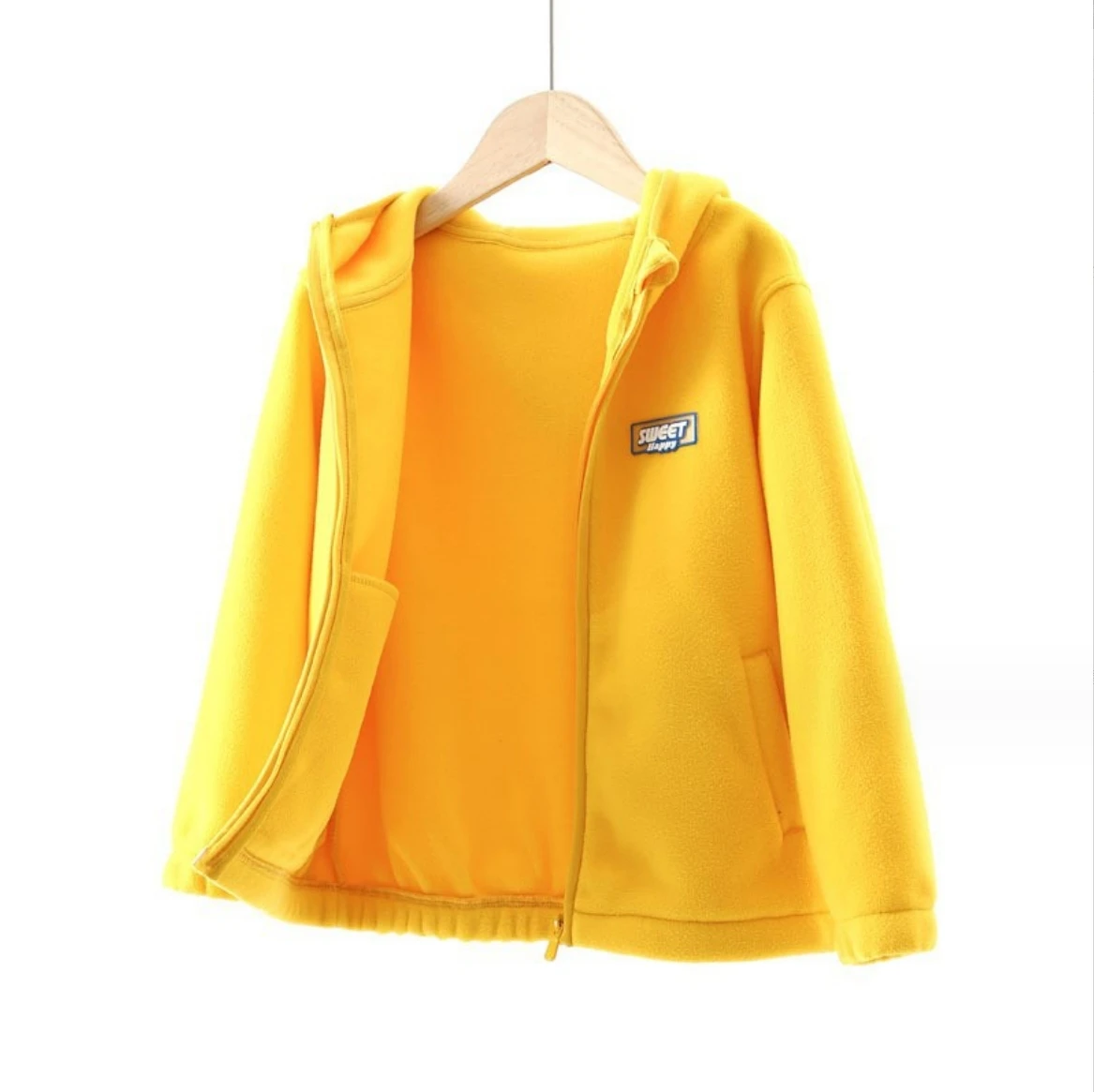 Осенний Новый корейский стиль осень и зима Детская толстовка на молнии Одежда для мальчиков плюс бархатная флисовая куртка