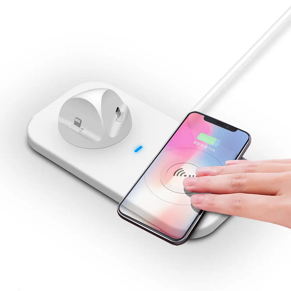 Mobile Phone Stand and Smart Watch Fast Charging Dock Station 3 in 1 Wireless Charger