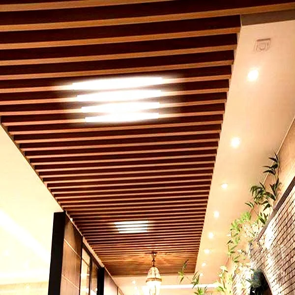 ACEPLATE Fashion Modernoffice Metal Ceilings Tiles U-shape Aluminum Brushed Metal Modern Hotel Acebond