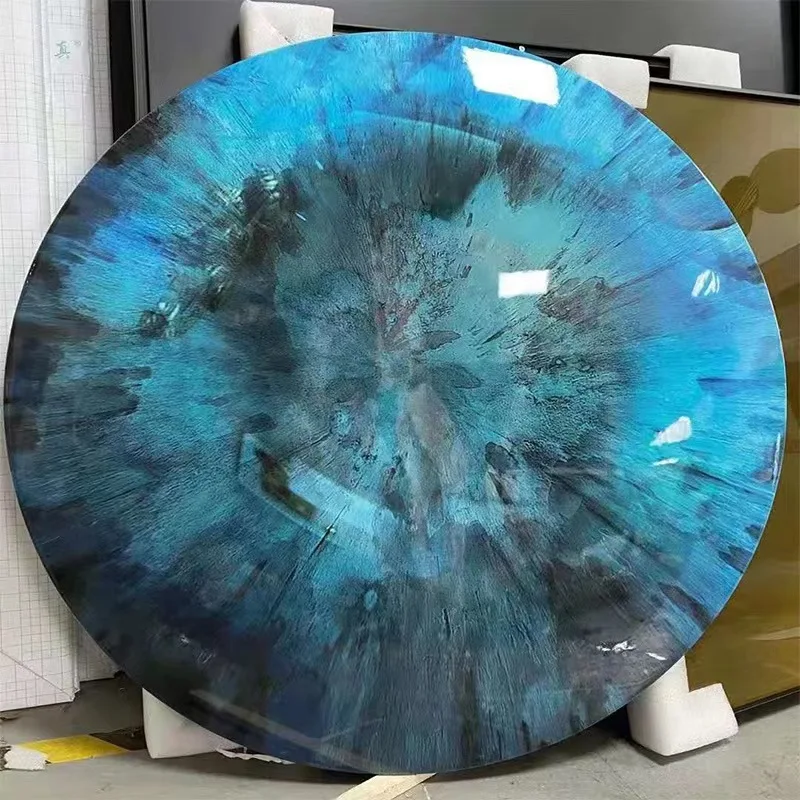 Customized Modern Luxury Home  Art Abstract Dish Mirror Oil Paintings Stainless Steel Metal Wall Sculpture Deco Wall