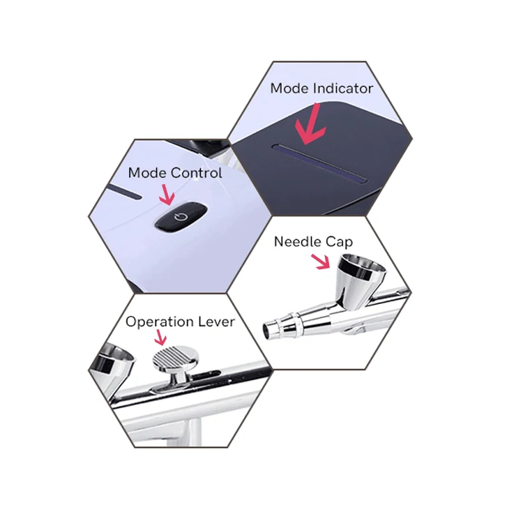 Мини-Аэрограф для макияжа с 5 скоростями, CE/ROHS