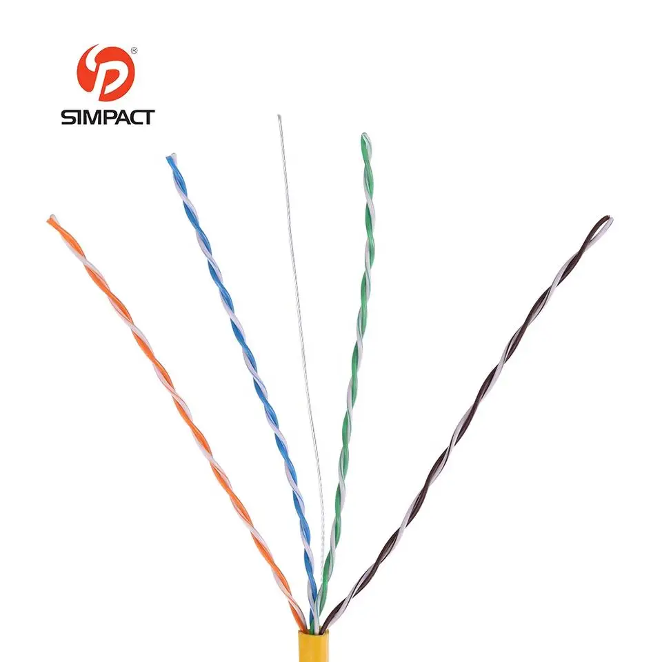 Simpact Oem Custom Pvc/Pe/Lszh/Cmp/Cmr Jacket Cable Utp 305M Outdoor Pure Copper Utp Cat5E 4Pair Power Wire Cable