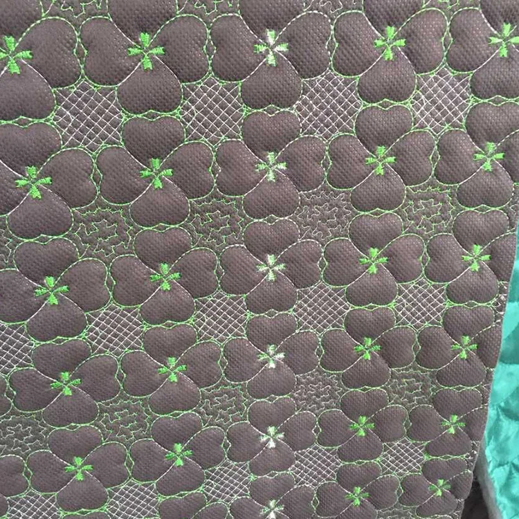 2021 Polyester / Nylon Custom Wholesale Soft Feeling Quilted Faux Leather Fabric