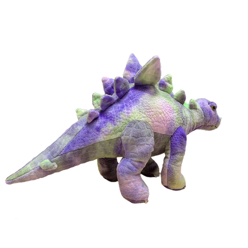 Lifelike dinosaur stuffed animal toy realistic stegosaurus little colorful plush toy