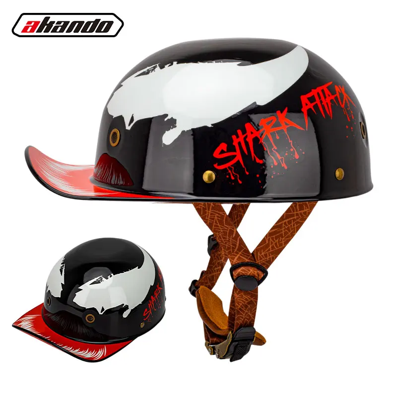 Individuality fashionable decorative hat Vintage Retro baseball hat Helmets Casco para moto scooter motorcycle accessories