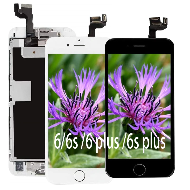 Cell Phone Assembly Flexible Lcd Screen For Iphone 6s 6 S Plus 7G 8G 7+ Screen Replacement White Black Touch Display Lcd Screen