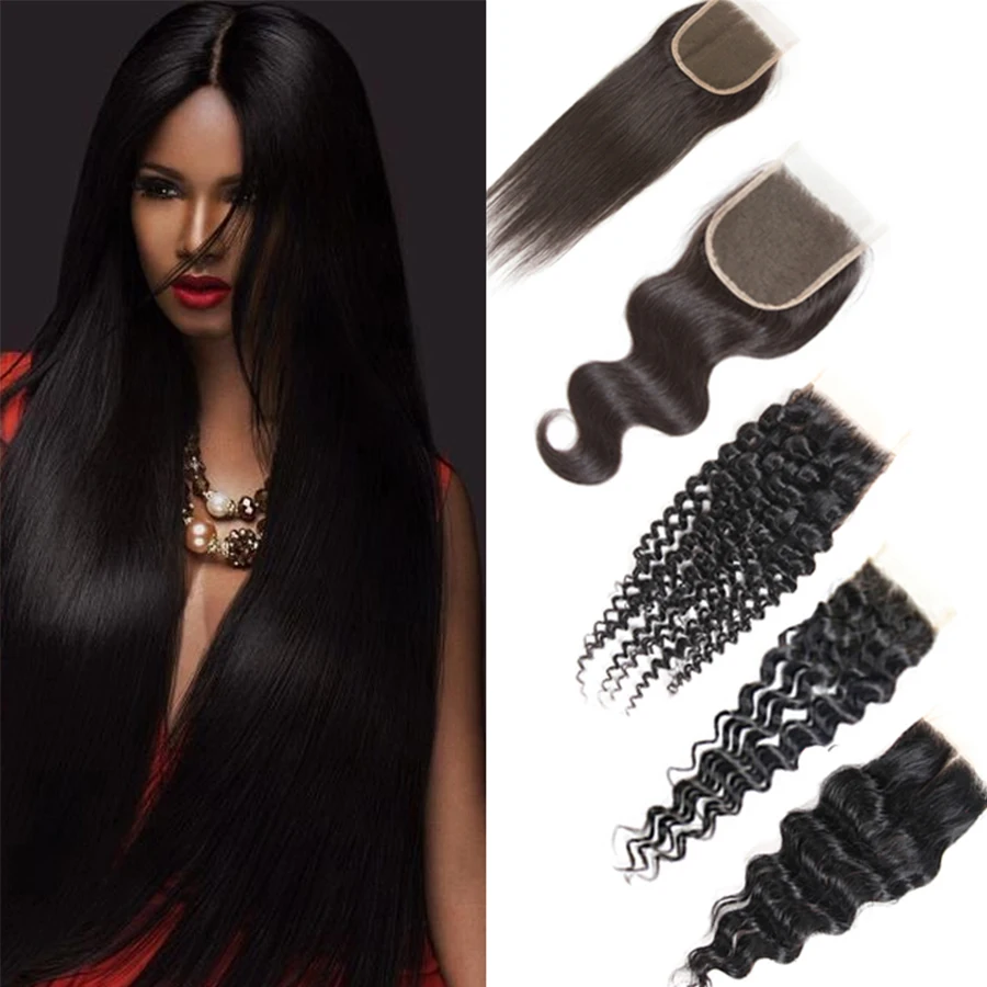 
10A Human Hair Bundles Cheap Body Deep Water Wave Straight Kinky Curly Virgin Human Hair Bundles with Closure and Lace Frontal 