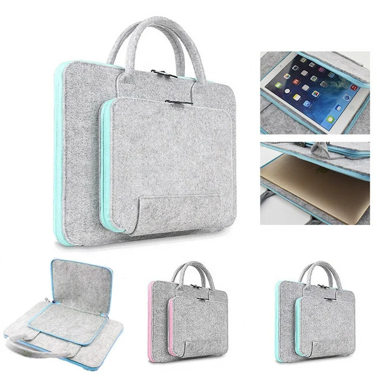 New Trendings Factory Custom felt computer bags laptop tote bag for women