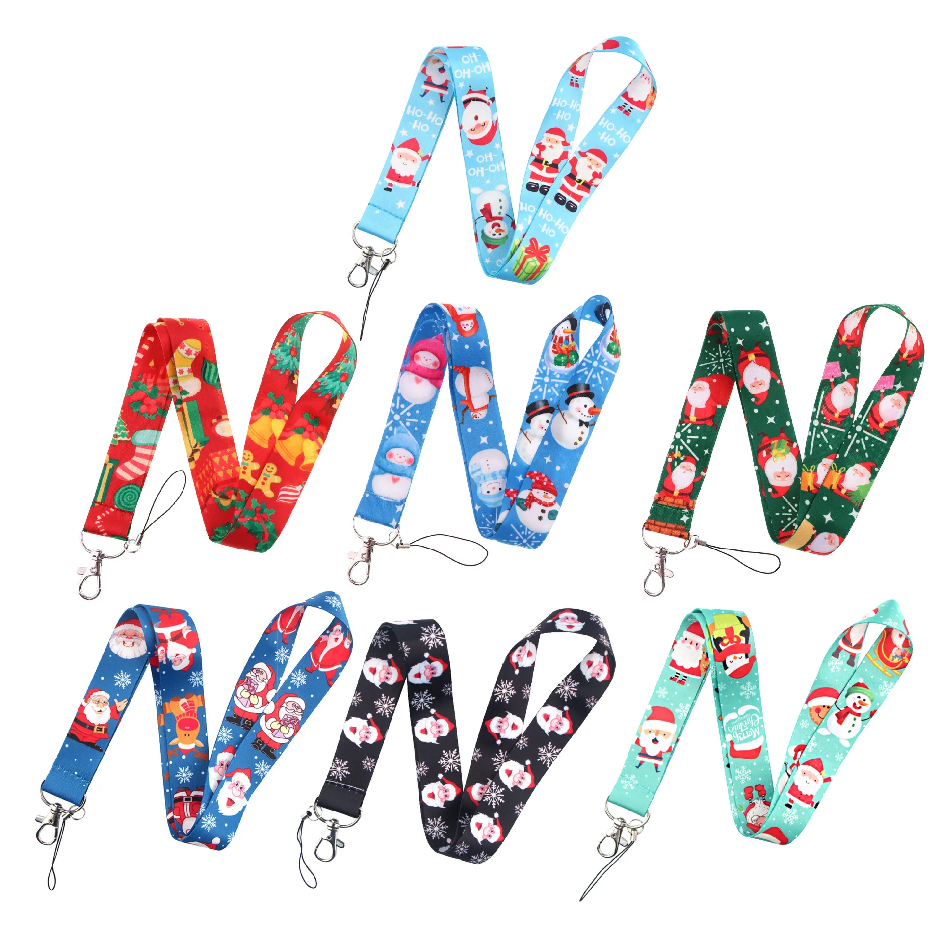 Christmas Lanyards 25mm Teacher Neck Phone Strap Keychain Lanyard With ID Card Badge Holder