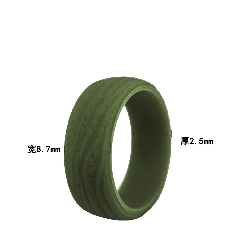 7 pack Silicone Rings silicone wedding band rings high quality custom silicone rings men 8.7 mm width 2.5 mm thickness