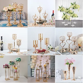 Other Wedding Party Centerpieces Decorations Artificial Flowers Wall Electroplate Metal Frame Rack Photo Booth Backdrop Outdoor