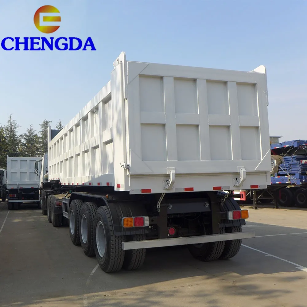 3 Axles 120Ton 90T 70 Tons Rear Tipping Dump Trailer Hydraulic
