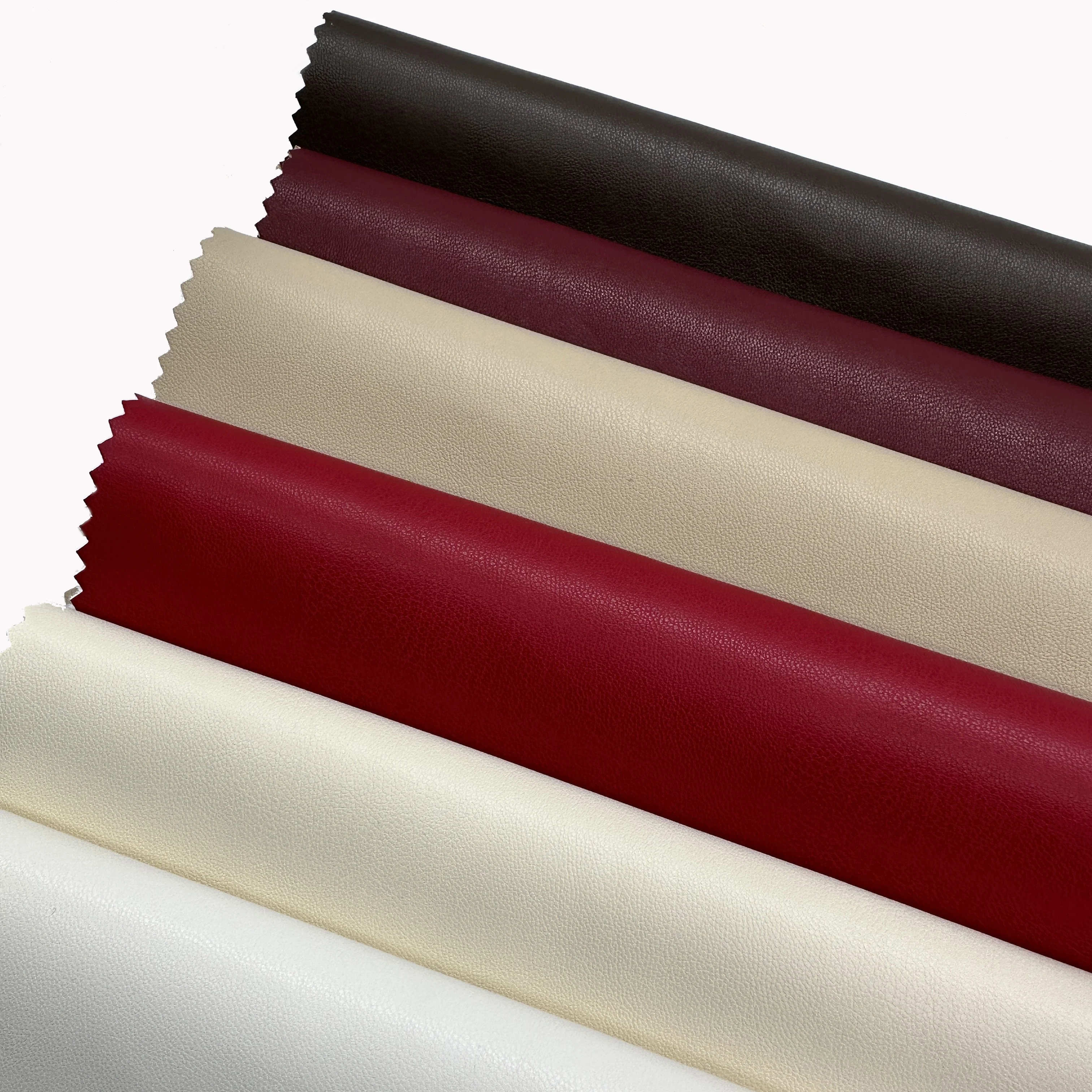 High Quality Pu Vegan Leather Suede backing Soft Leather fabric New Design vegan leather Fabric For Jacket