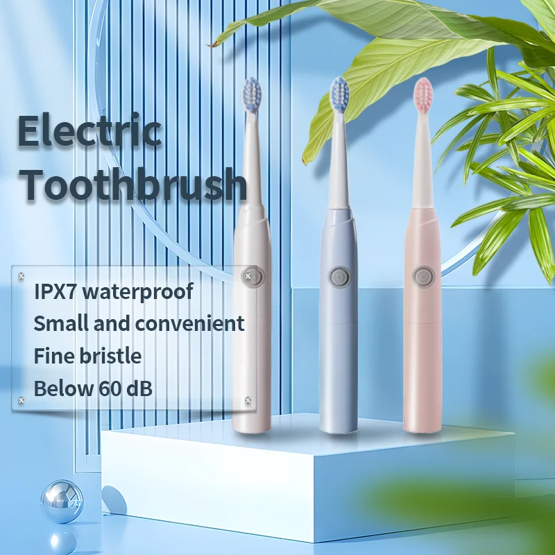 New Electric Toothbrush Smart Wholesale Hot Sale With Replaceable Battery Powered Oem Sonic Toothbrush For Adult Waterproof