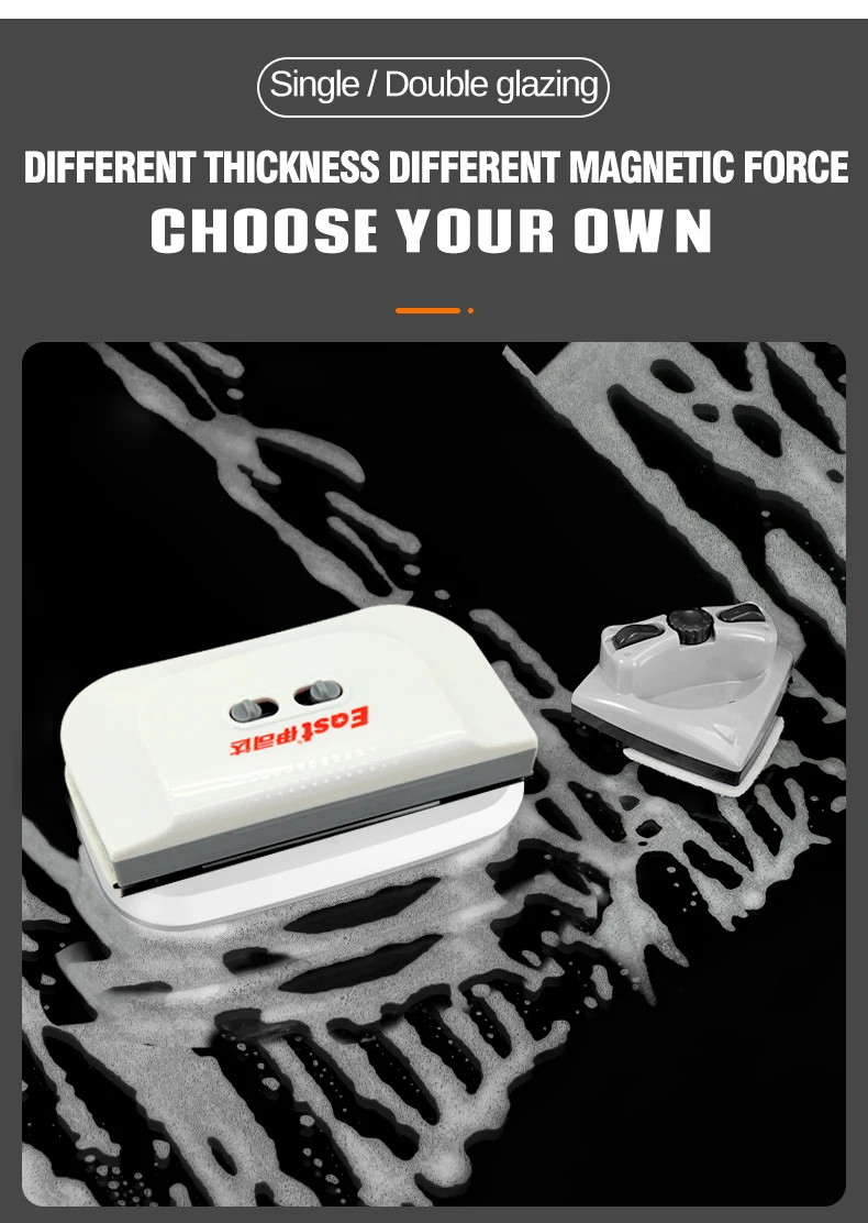 Double-sided Magnetic Window Cleaner Window Washer East Glass Wiper Magnetic Glass Cleaner for 3-8mm/3-28mm Glass Cleaning Tools