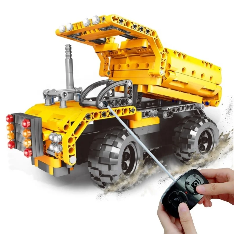 
Legoing 329pcs 4CH 3.9V RC Truck with USB Cable Engineering Series Remote Control Blocks Car Toy Building Bricks Car Wholesale 
