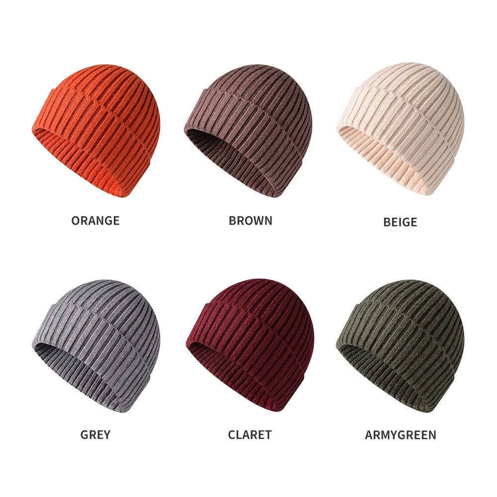 Ai-Mich High-Quality Custom Warm Beanie Sports Wear Knitted Custom Ski Skull Beanie With Logo