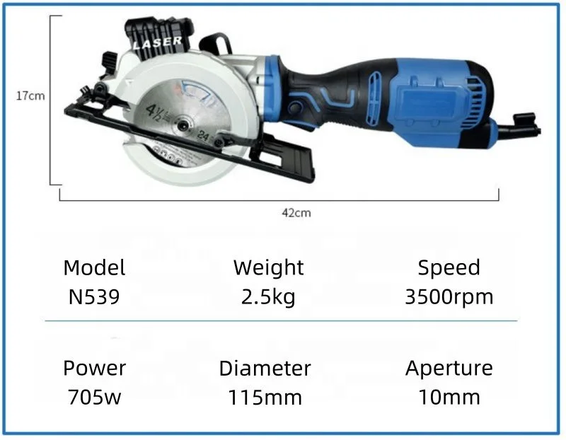 NEOBRISKEN Portable mini handheld electric circular saw machine for cutting stone, wood, plastic, and metal