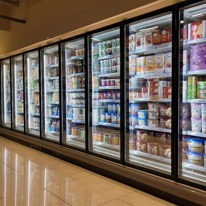 Custom Commercial Drink Beverage Chiller Refrigeration Equipment Open Display Cooler Freezer for SupermarketRestaurant