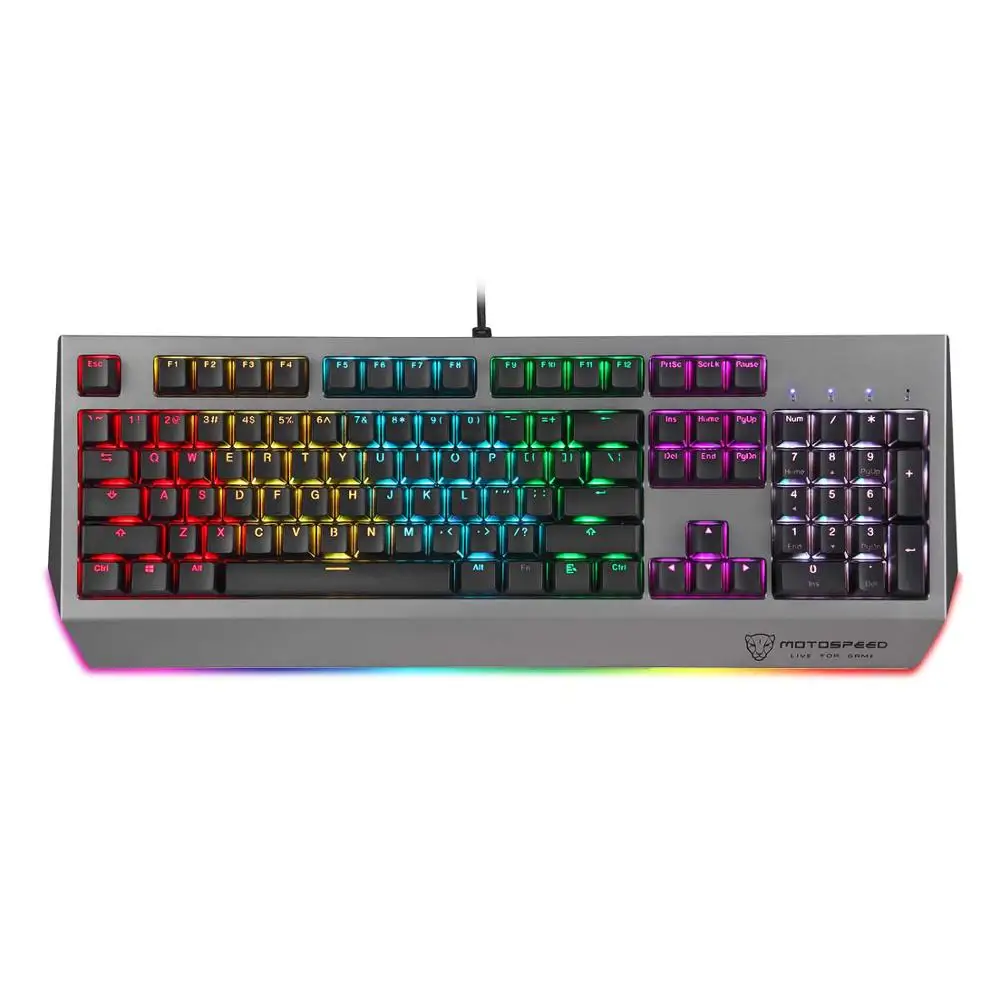 Wholesale Mechanical Keyboard spanish Teclado Gamer Ergonomic custom pc computer laptop rgb backlit gaming mechanical Keyboard