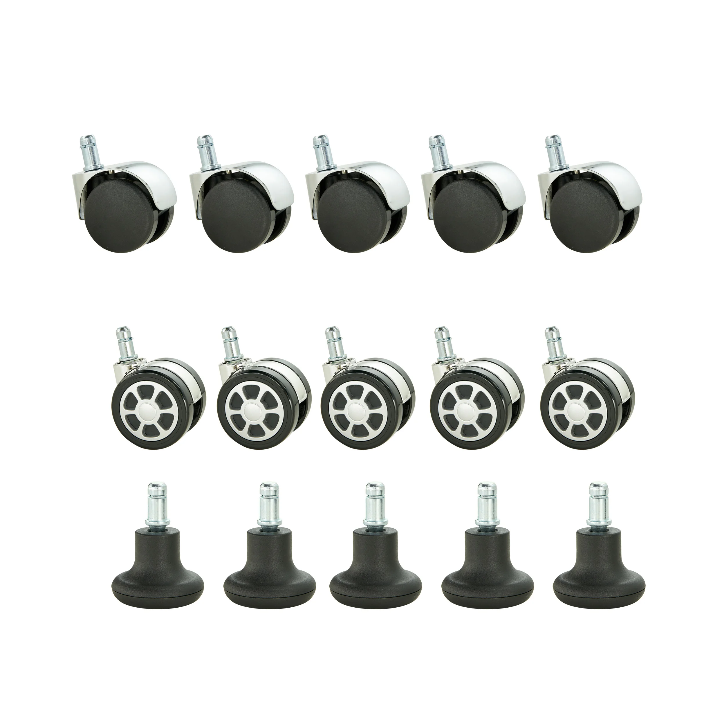 Factory Price Office Beauty Salon Furniture Parts Saloon Stool Chair Accessories Nylon /PU Swivel Wheel Caster