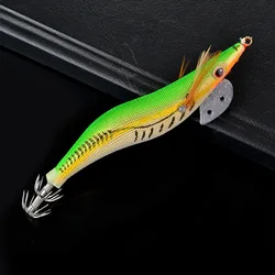 New Arrived Wooden Shrimp Octopus Cuttlefish Luminous Wobbler Fishing Bait With Squid Hooks