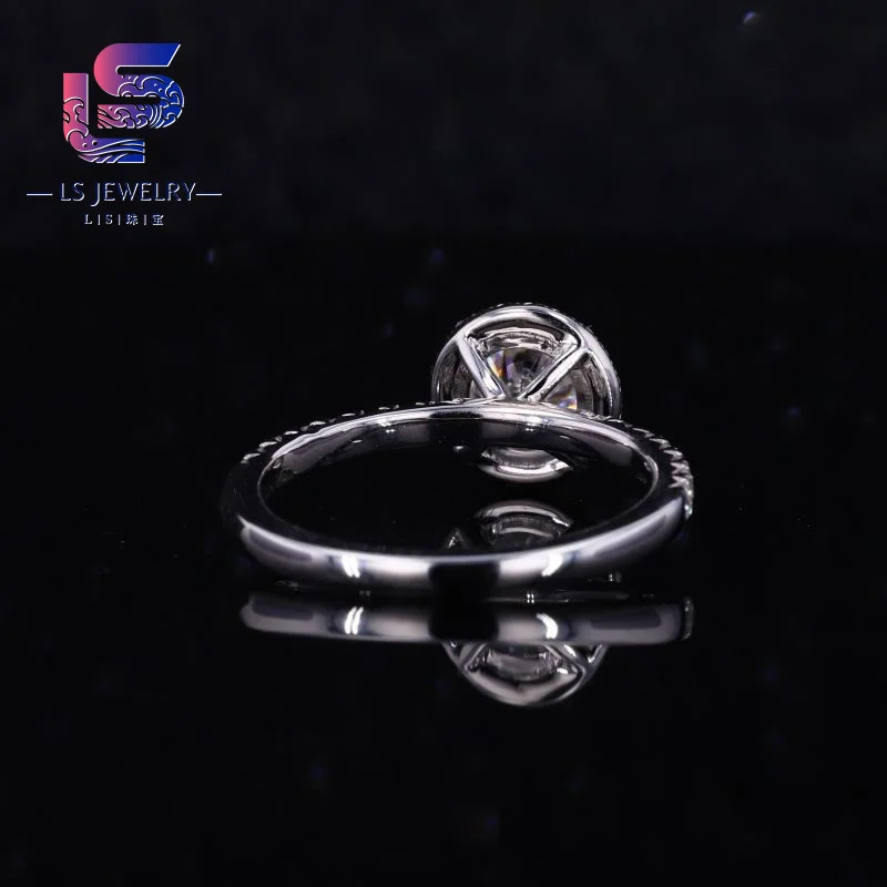 Halo Set 18k White Gold 1ct Lab Grown Diamond Ring