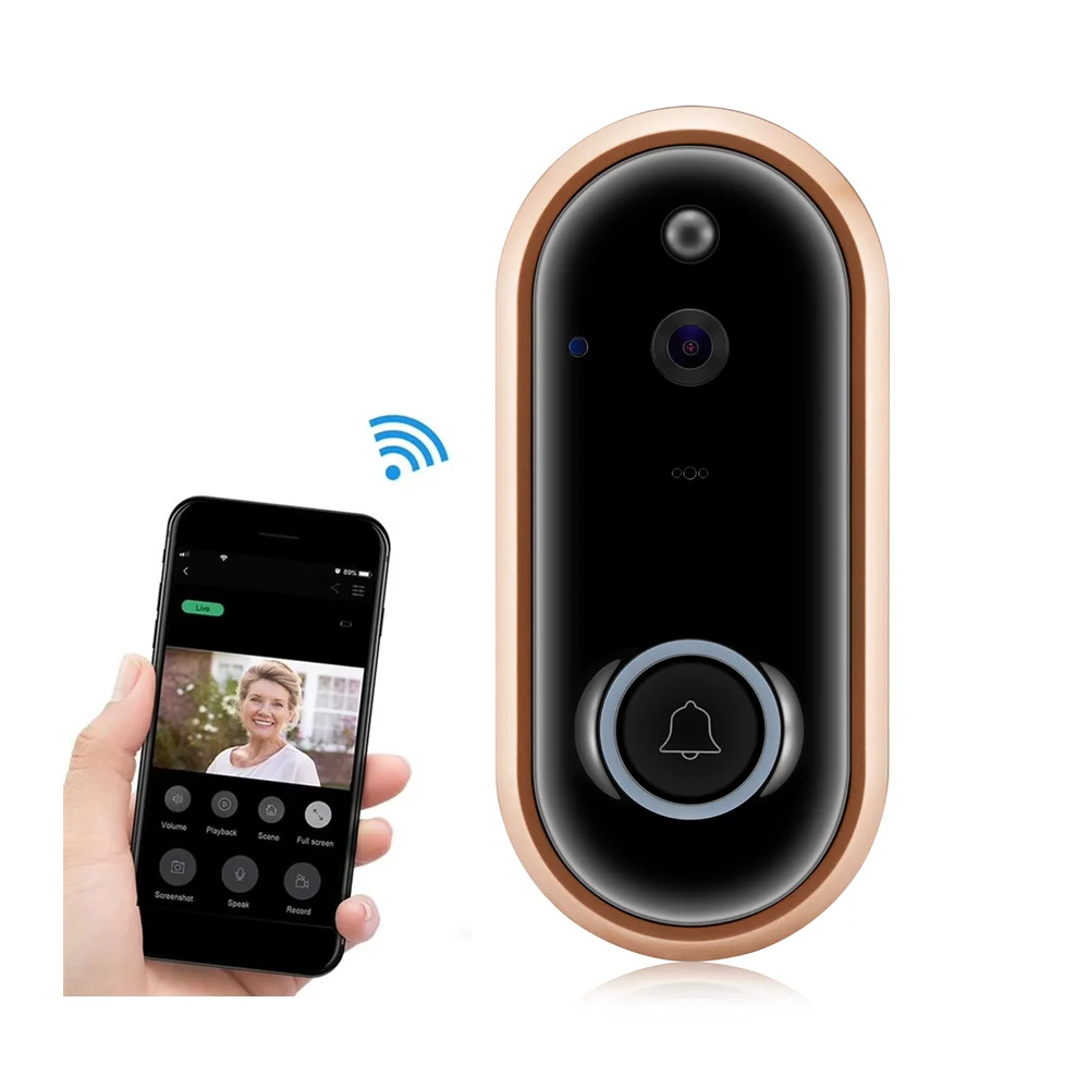 Outdoor Video Doorbell Camera Wifi HD 1080p door bell Interphone Camera Smart Doorbell with Ring