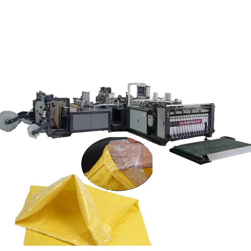 High quality polypropylene pp woven cutting bagging sewing printing plastic bag making machine with PE liner bag