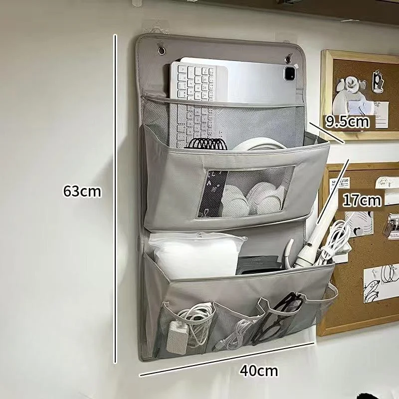 Custom Simple New Storage Bag Wall Mounted Dormitory Behind Door Multi-Layer Fabric Hanging Bag