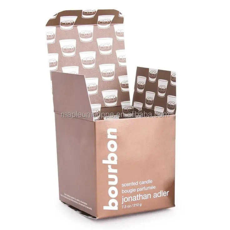 bourbon pop candle metallic vessel beg in gold metallic gift box