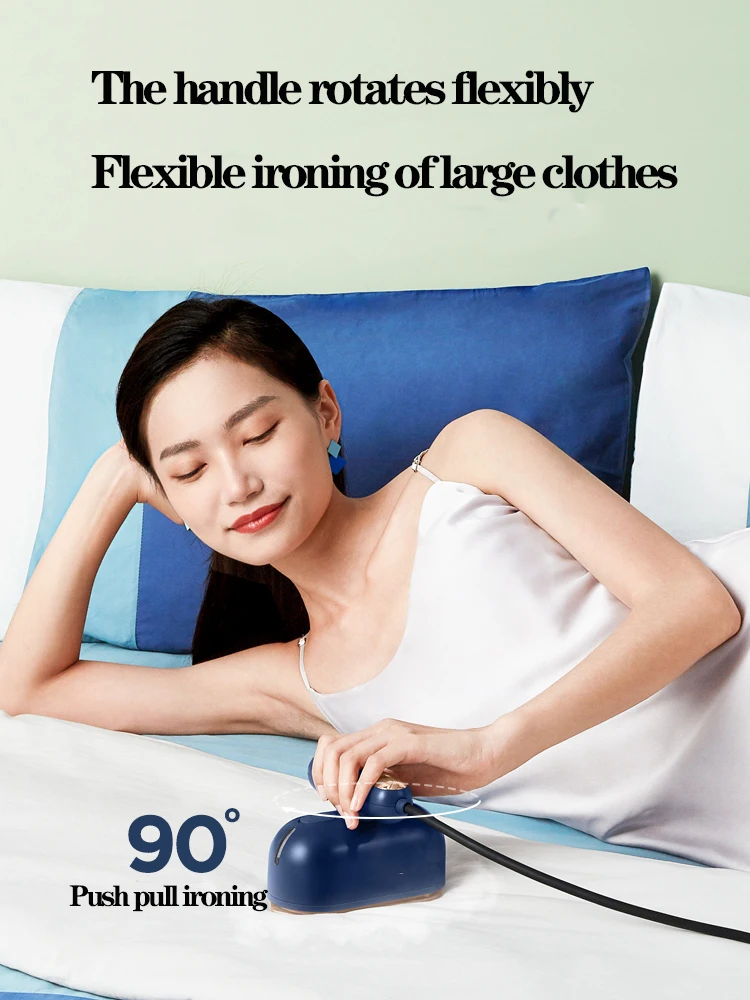 A portable steam iron for business trips, you can hang ironing 2 in 1 and the hand can rotate the steam iron.