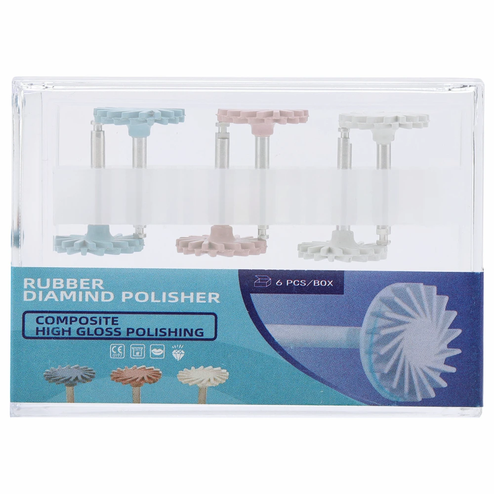 Factory Sale Dental Rubber Polisher Composite Resin Polishing Kit 14mm Spiral Flex Tools