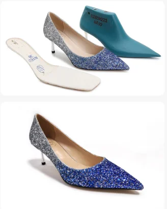 Square toe heel heel sandals simple pure color shoe last heel midsole design suit