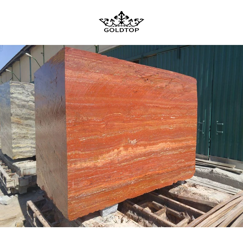 Травертин из натурального бежевого травертина