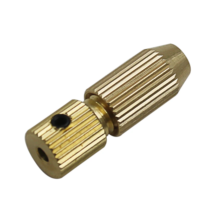 Brass Mini Drill Chuck Engraver Collet Chuck Electric Motor Shaft Fixture Clamp 0.8-1.5mm Rotary Tool Quick Change Chuck Adapter