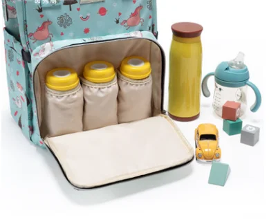 Multi-functional backpack for mothers and infants two shoulders large capacity waterproof diaper bag