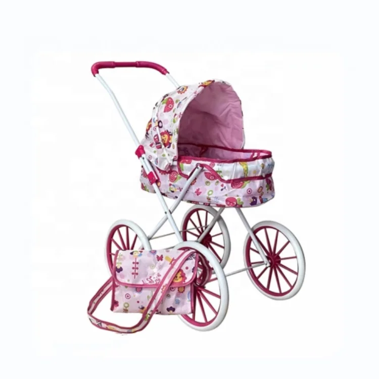 Pretend Play Toys Interactive Toys Shantou Chenghai Toy Factorytoy Foldable Baby Doll Stroller Pink Unisex Kids Gift Innovation