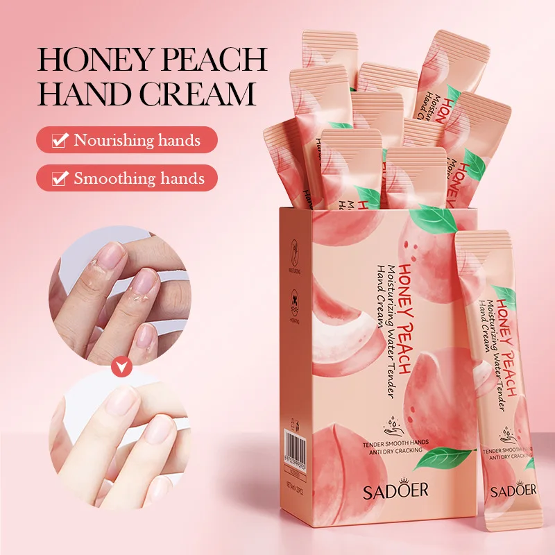 SADOER Hand Moisturizing Smoothing Tender Lotion Honey Peach Extract Nourish Anti Cracking Brighten Hand Cream