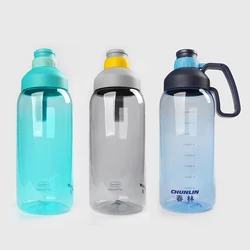 2 литра BPA бесплатно пользовательские пластмассовый кувшин для воды с трубочкой большая емкость на тренажерный