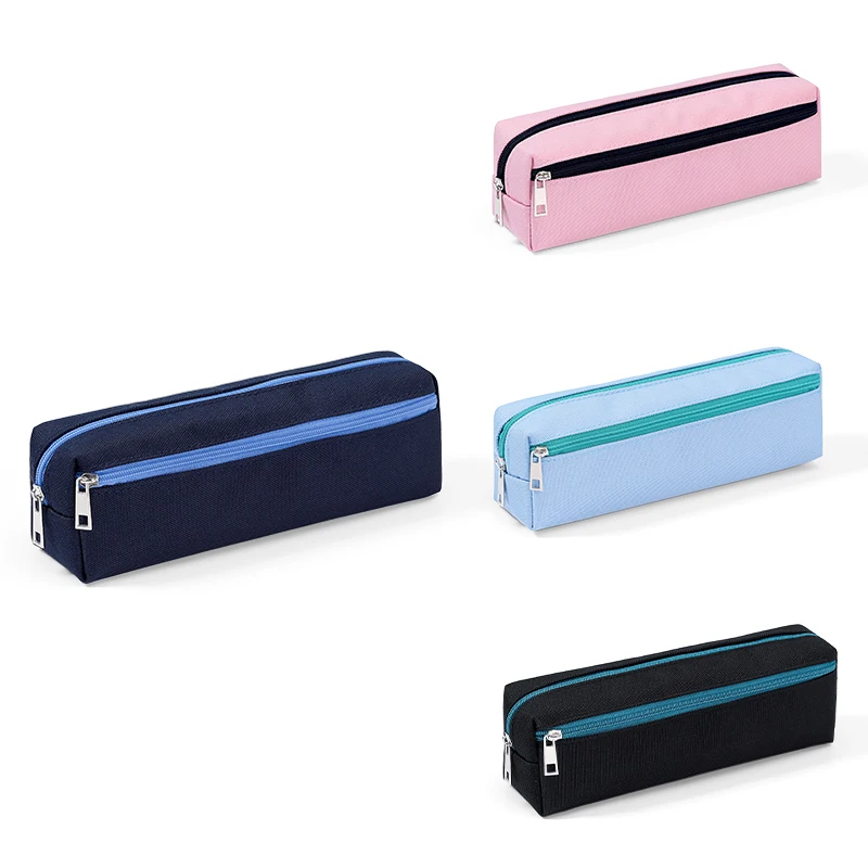 2024 Factory wholesale custom large capacity pencil case pen bag  Purchase Product logo Solid color storage bag Pencil Pouch