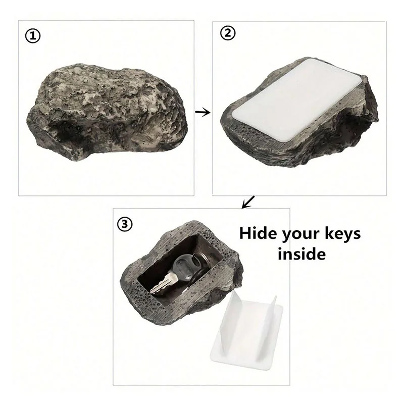 Key Hider in your Garden Looks & Feels Like Real Stone - Safe for Outdoor Garden or Yard