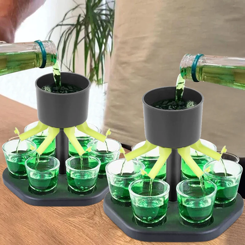 6 Shot Glass Dispenser Holder Liquor Dispenser Wine Tequila Whiskey Beer Rack home Party Shot Glass Drinking Tools Bar Accessory