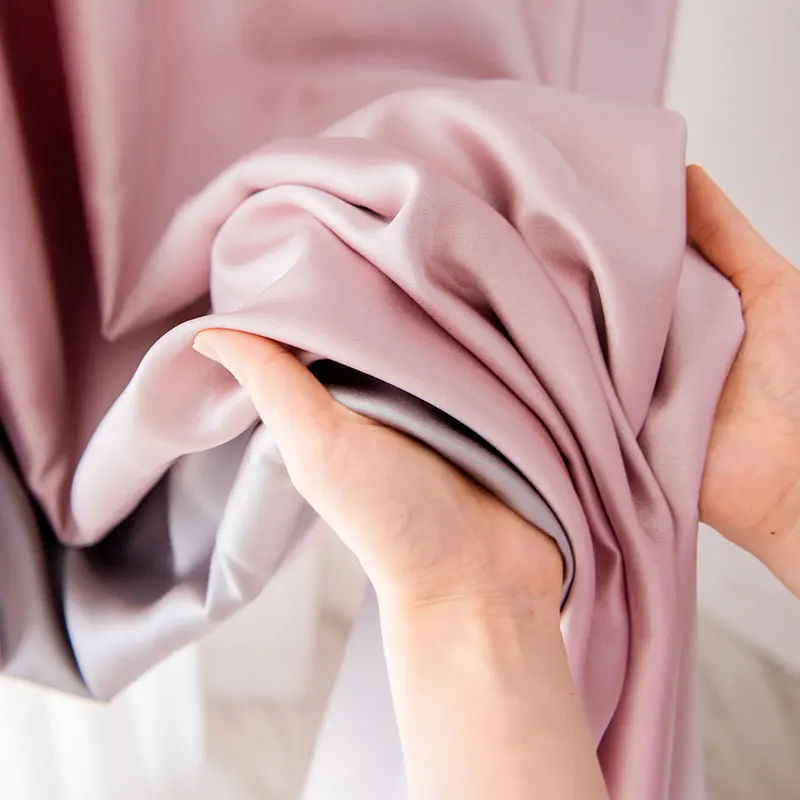 Classic Royal Quality Blackout Curtains Window Grommet Top Boho Room Darkening Light Pink Gray Patchwork Curtain For Kitchen