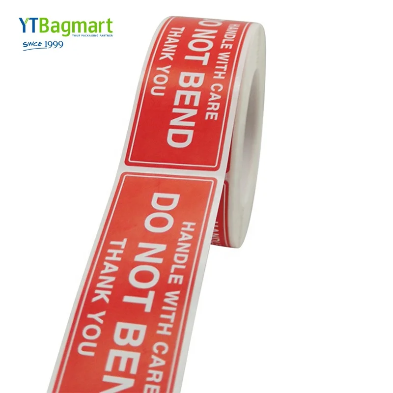 
YTBagmart 500 Labels/Roll Up And Handle With Care Sticker Warning Shipping Express Label Adhesive Custom Fragile Stickers Roll 