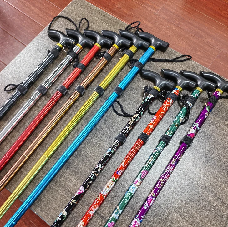 Foldable walking stick Collapsible Reacher Grabber Tool cane for Elderly